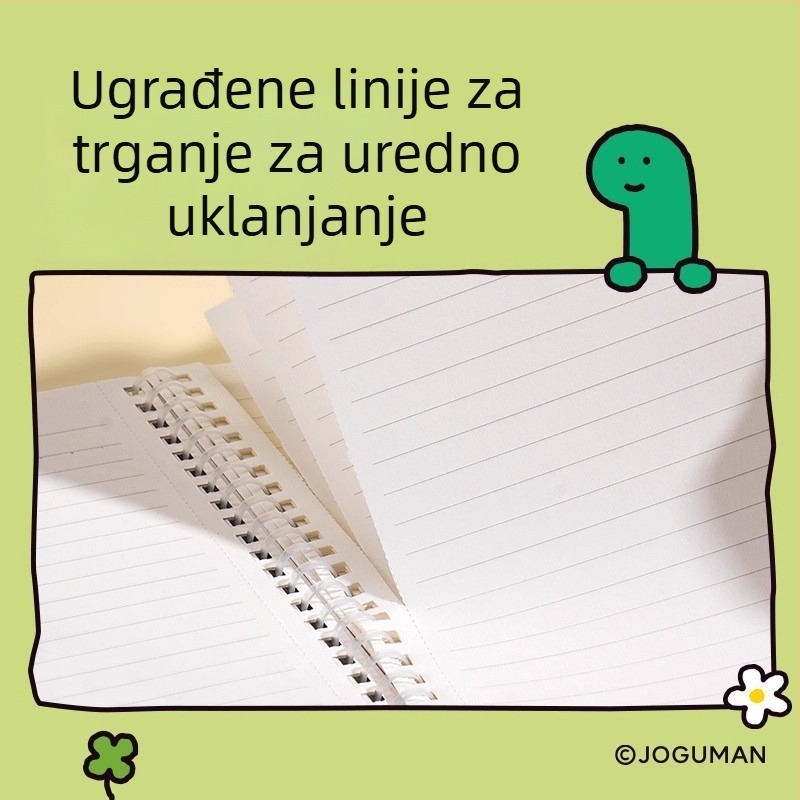 Effective Ns352–q Ns353–q mekana spiralna bilježnica, format A5/B5, 60 stranica, za učenike osnovne i srednje škole