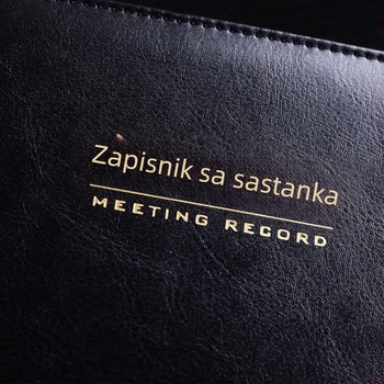 Red Edge 104 Bilježnica za zapisnike sastanaka, PU mekana koža, šivano povezivanje