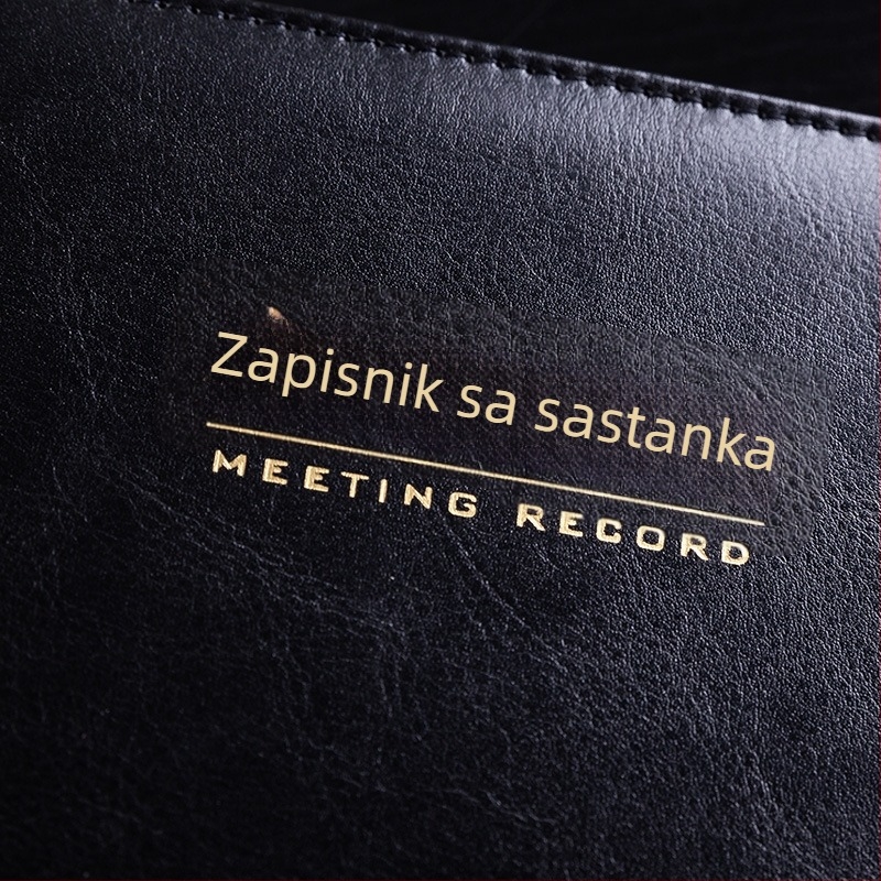 Red Edge 104 Bilježnica za zapisnike sastanaka, PU mekana koža, šivano povezivanje