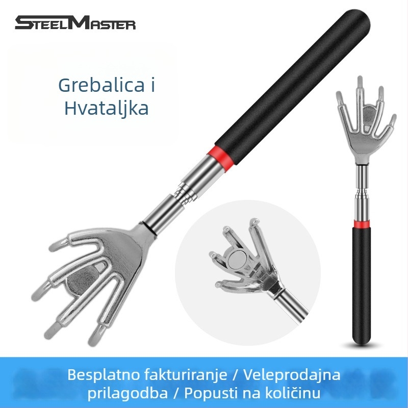 Višenamjenski teleskopni hvatač za male predmete i češalj za leđa za kućnu upotrebu