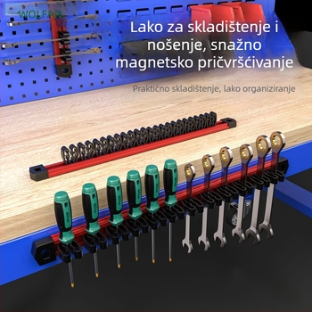 Aluminijski magnetski organizator alata – za odvijače, kliješta i ključe