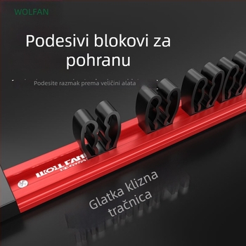Aluminijski magnetski organizator alata – za odvijače, kliješta i ključe