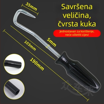 Automobilski kuka za demontažu crijeva — čelični alat za demontažu vodovodnih crijeva i ulja