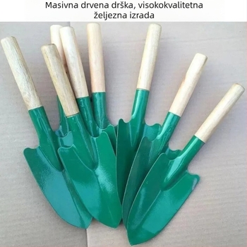 Mini vrtna lopatica s drvenom drškom za cvijeće i povrće – višenamjenski vrtni alat