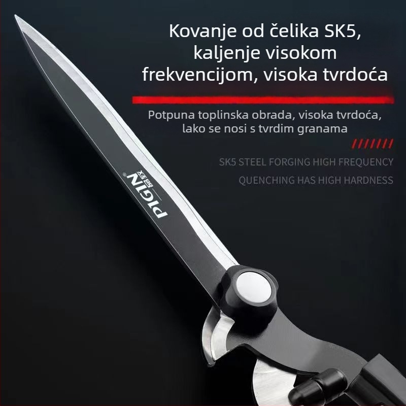 Vrtne škare za rezanje cvijeća i drveća, škare za travnjak i živicu