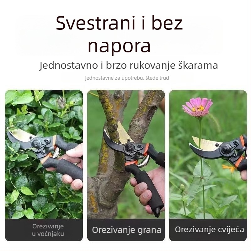 SK5 škare za vrt podrezivanje s nehrđajućim čelnikom, za voćna stabla i debele grane
