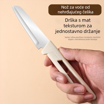 Set od tri kuhinjska noža i daske za rezanje, s 2-u-1 daskom i nožem za voće