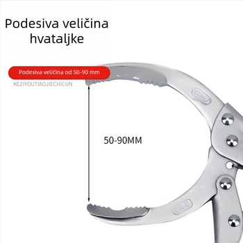 Yushun klamerasti ključ za filter ulja, za održavanje automobila i zamjenu ulja