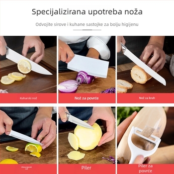 Šestodijelni set kuhinjskih noževa od nehrđajućeg čelika – kuhinjski nož, nož za voće, darovni set