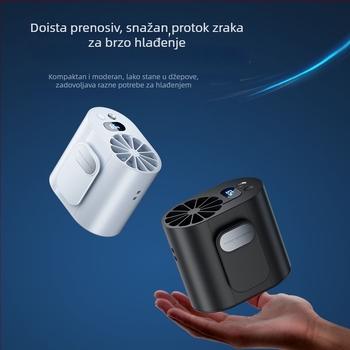 2024 Prijenosni mini ventilator za pojas, USB punjenje, za aktivnosti na otvorenom i planinarenje