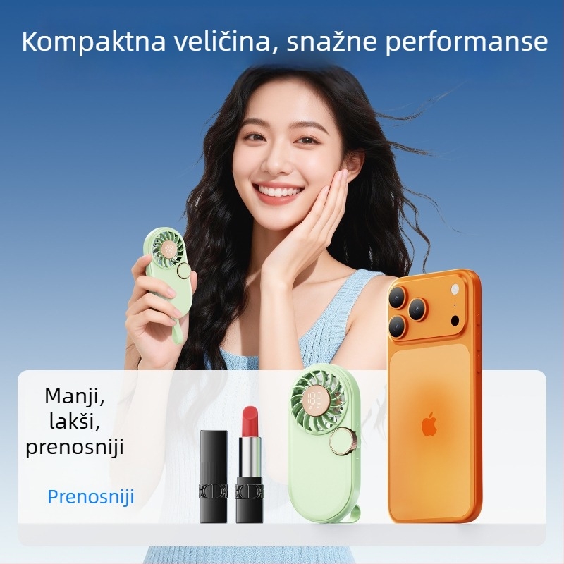 USB napajalni ventilator za vrat i ruku, kompaktni darovni ventilator s prilagođenim logom