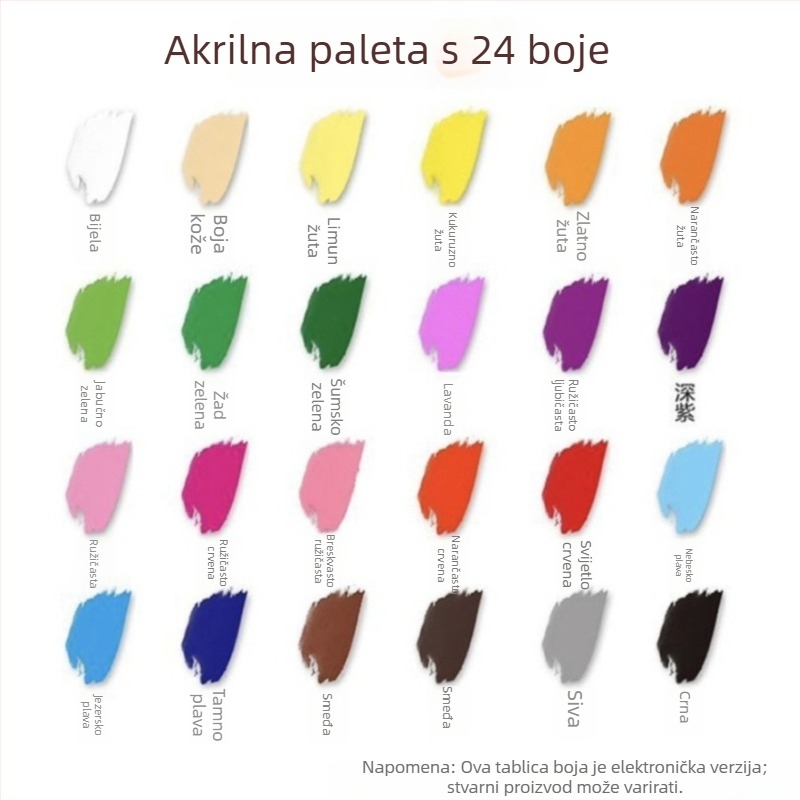 Akvarelene boje 60 ml, perive boje za djecu, DIY slikanje gouache set od 12 boja