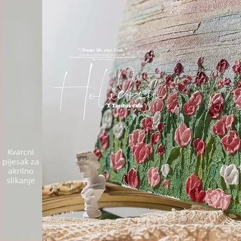 Akrilni pigment s kvarcnim pijeskom za teksturu – fini pijesak za trodimenzionalnu teksturu slikanja