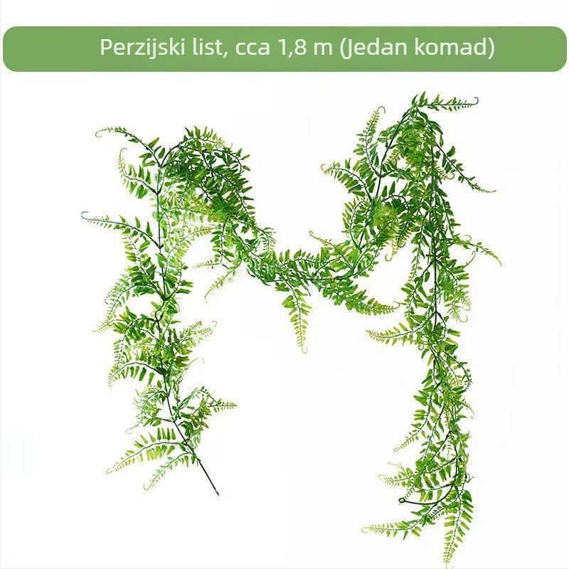 Viseća persijska ratana – umjetna zelena biljka za strop i zid, duljina oko 180 cm