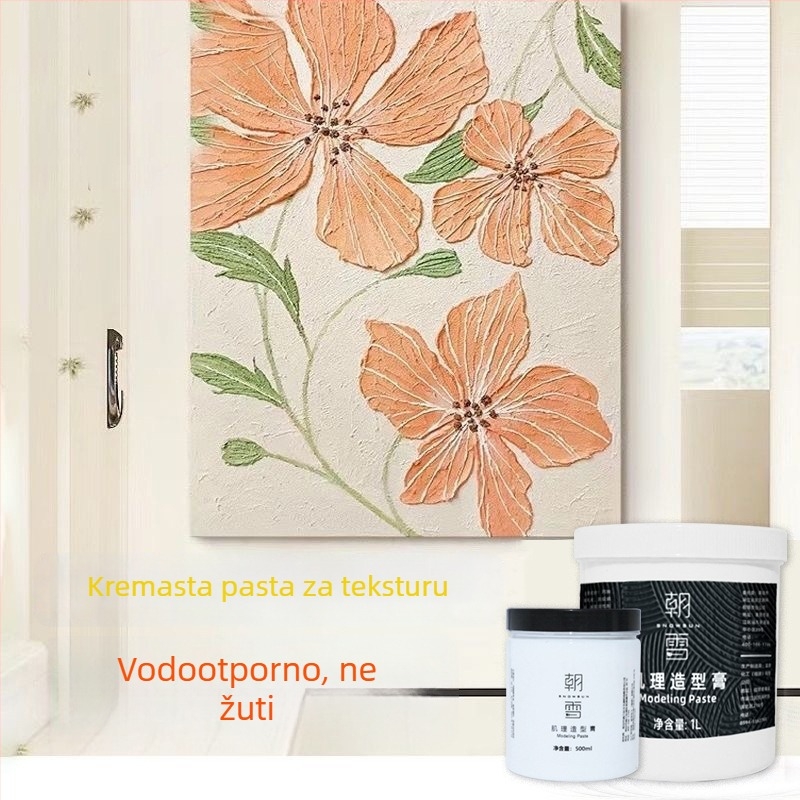 Reljefna pasta za teksturu s kvarcnim pijeskom, 500 ml, podloga za uljnu i akrilnu slikanje – DIY dekorativni materijal