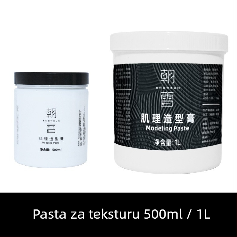 Reljefna pasta za teksturu s kvarcnim pijeskom, 500 ml, podloga za uljnu i akrilnu slikanje – DIY dekorativni materijal