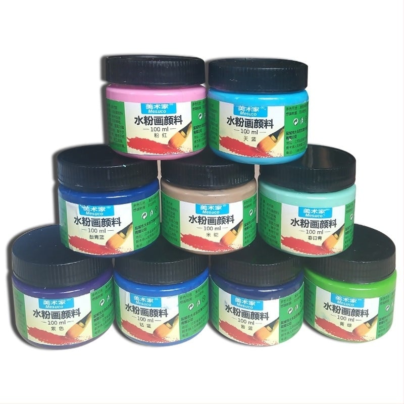 Set gouache boja 100 ml za studente umjetnosti i djecu, 12 boja u kutiji za crtanje i slikanje