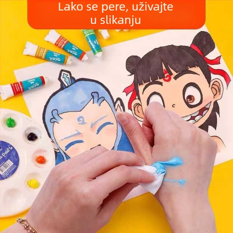85-djelni set akvarelnih flomastera za djecu u kutiji za poklon
