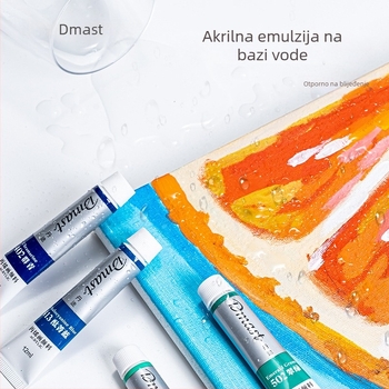 Deli set akrilnih pigmenata za slikanje – čiste boje, vodootporne i UV-otporne, za učenike i djecu