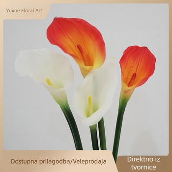 Calla Lily umjetni cvijet s mekanim silikonim osjetom, vjenčani buket, kućna dekoracija, showroom prikaz, veleprodaja