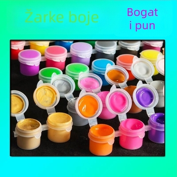 12 boja akrilnih pigmenata za djecu, DIY slikanje kamenjem, zatvorena kutija, 5 ml