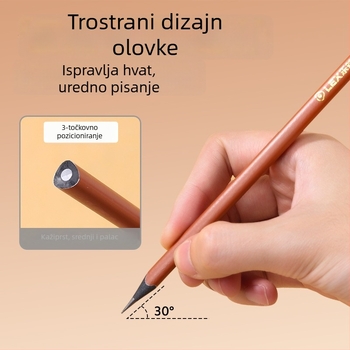 Lex/lexuan Olovke s mirisom kave, crne drvene 2B za djecu, grafit bez olova, otporne na lomljenje
