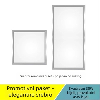 LED ravna pločasta svjetiljka za strop 600x600, ugrađena, kompatibilna s gips pločom i mineralnom vunom