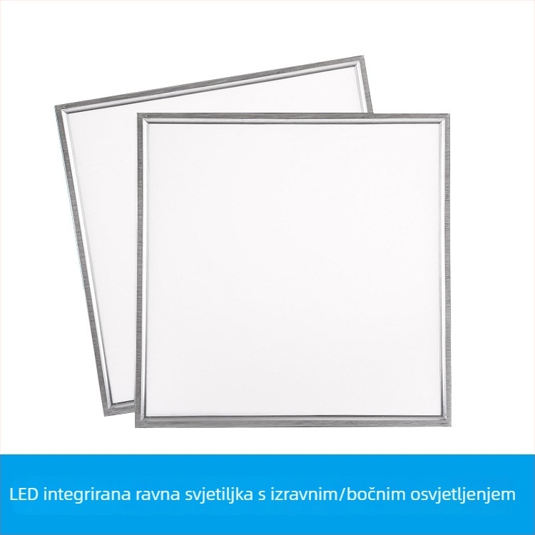 LED ravna pločasta svjetiljka za strop 600x600, ugrađena, kompatibilna s gips pločom i mineralnom vunom