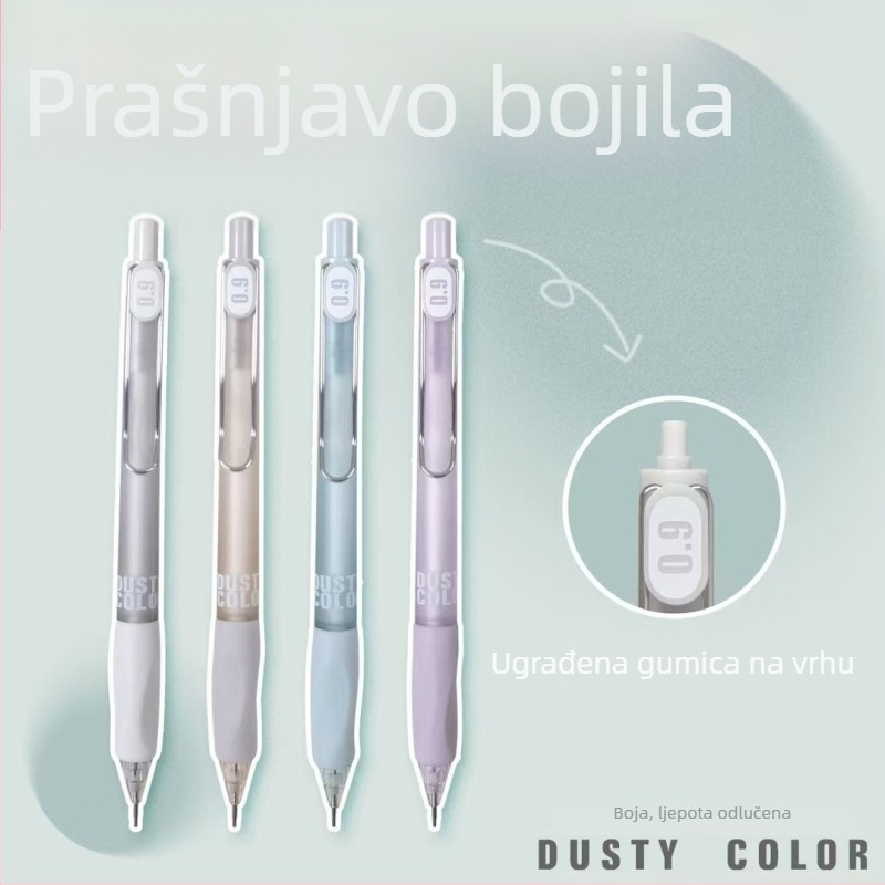 0,9 mm mehanička olovka s mekanim držanjem, tamnosiva boja, HB grafit, za učenike