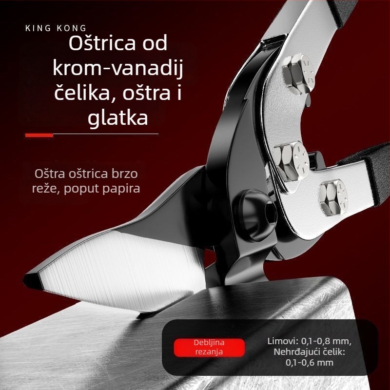 Višenamjenske škare za lim i avionske škare za metal – rezanje lima, stropne mreže i lagani čelični okvir