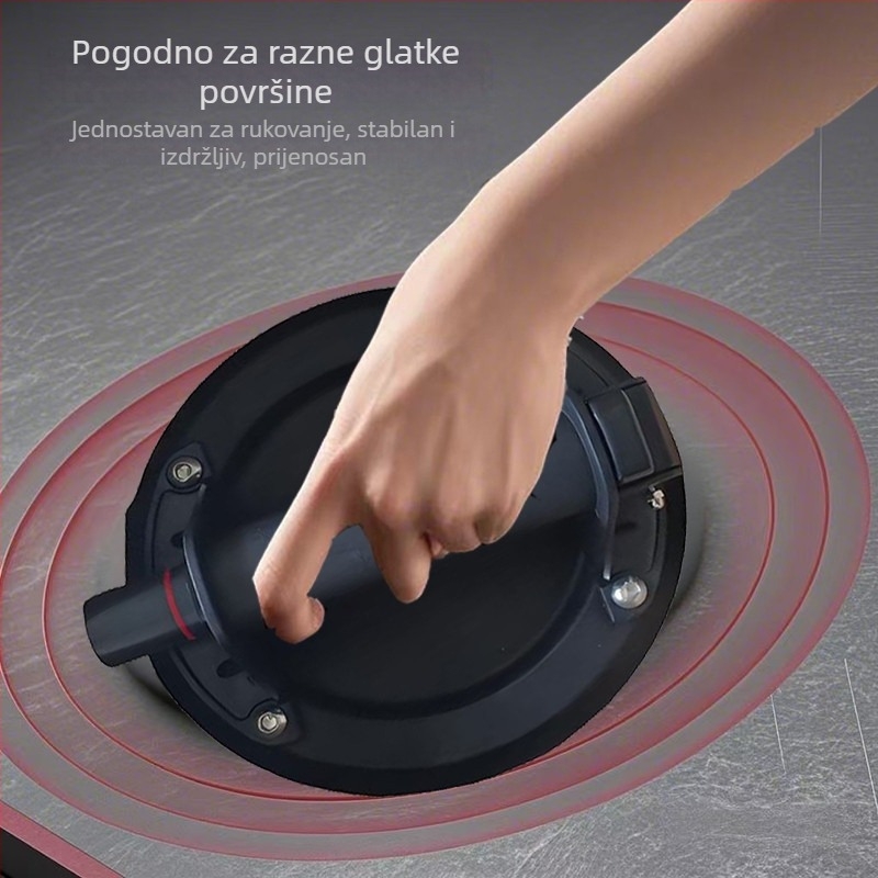 Snažan držač pumpe s vakuum čašom za pločice, staklo i mramor; integrirani stropni aluminijski podizač