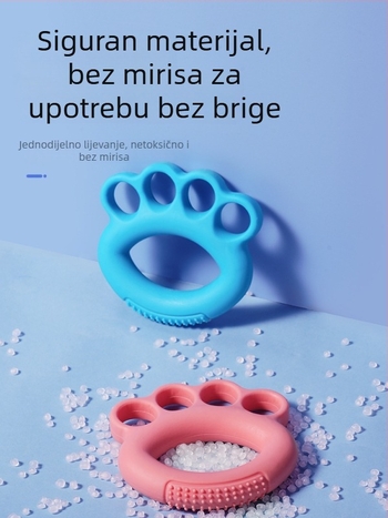 Silikonski prsten za stisanje s kuglicom za jačanje ruke i prstiju, rehabilitacija nakon moždanog udara i hemiplegije