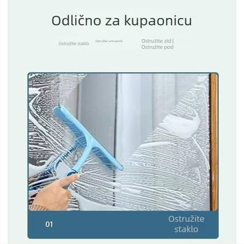 Silikonski brisač za staklo, jednostrani alat za čišćenje za kupaonice i ogledala