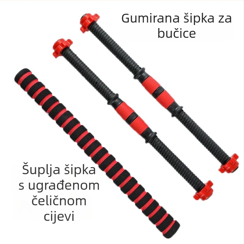 Ekološki gumeni dodaci za šipku za bučice, spojnik sa šesterokutnom maticom za pretvorbu u šipku za fitness, 354-550 cm