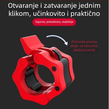 Šareni klipse za brzi otpuštanje za olimpijsku šipku – klipovi za vijčanu šipku, 2,5 cm i 5 cm