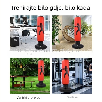 Dječji nafukljivi boksački stup, dječja boksačka vreća, uspravna boksačka vreća za trening odraslih, fitness trening, interakcija roditelj-dijete