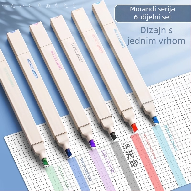 Fluorescentni marker za bilješke, šareni marker za učenike i djecu, plastično kućište