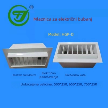 TF7 Izlaz zraka s kontrolom temperature – trakasti izlaz zraka i bubičasta mlaznica