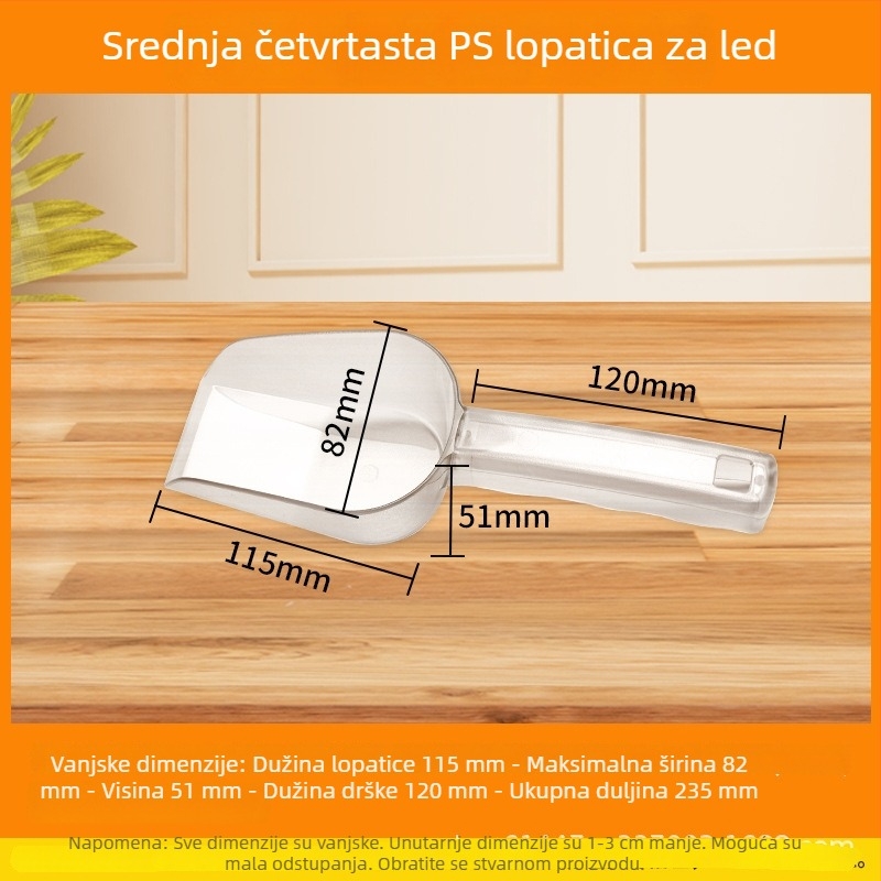 Plastična kašičica PS za led, rižu, brašno, suho voće, zrna kave i listove čaja