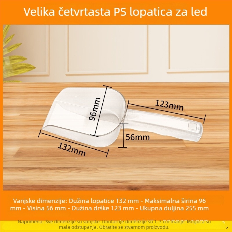 Plastična kašičica PS za led, rižu, brašno, suho voće, zrna kave i listove čaja