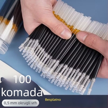 Crni refil za gel pero 0,5 mm, kuglični vrh, veliki kapacitet
