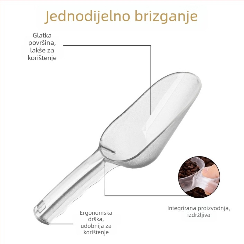 PC plastična žlica za led, žlica za rižu i žitarice, prozirna velika žlica za popcorn, za kuhinju i ugostiteljstvo