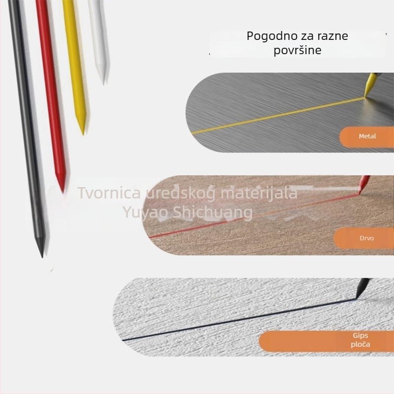 Nova vrhunska drvorezbarska olovka za duboke rupe – set bojom staklenih jezgrenih srži, vrh 1,0 mm, zamjena 2,8 mm, četvrta generacija jezgre pera za označivanje
