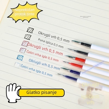 Crveni refill za pero 0,5 mm s kugličnim vrhom, pritisni tip, glatko pisanje, brzo sušenje, uredska uporaba