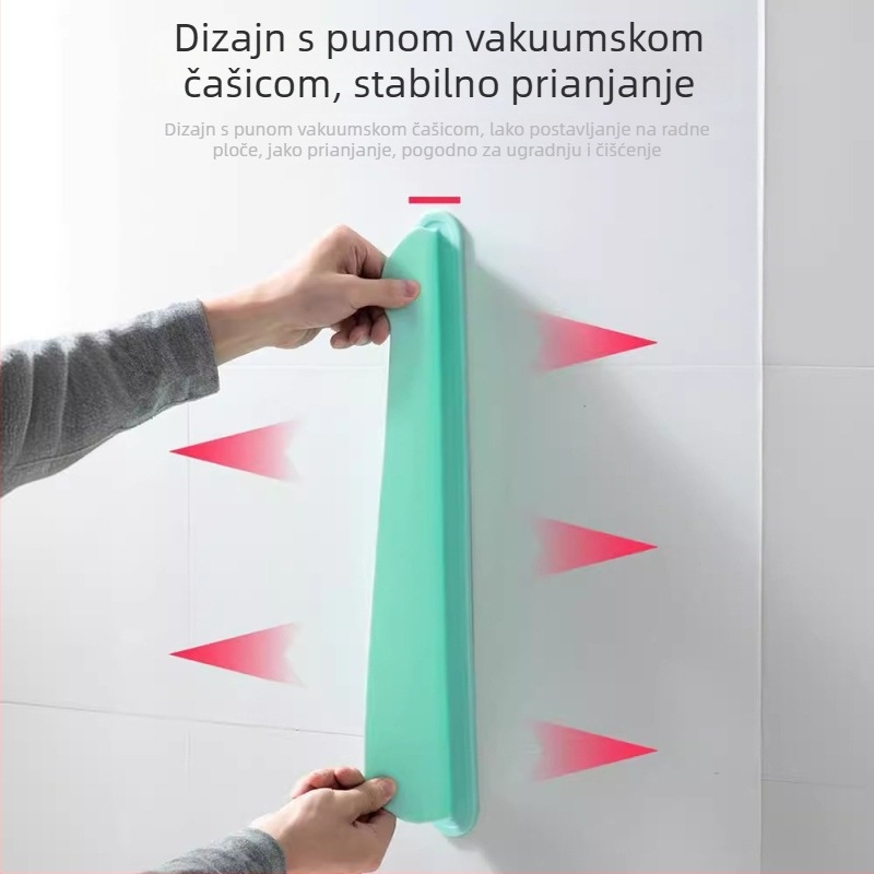 Silikonski štitnik za prskanje vode u sudoperu s usisnom čašom — kuhinjska vodna barijera