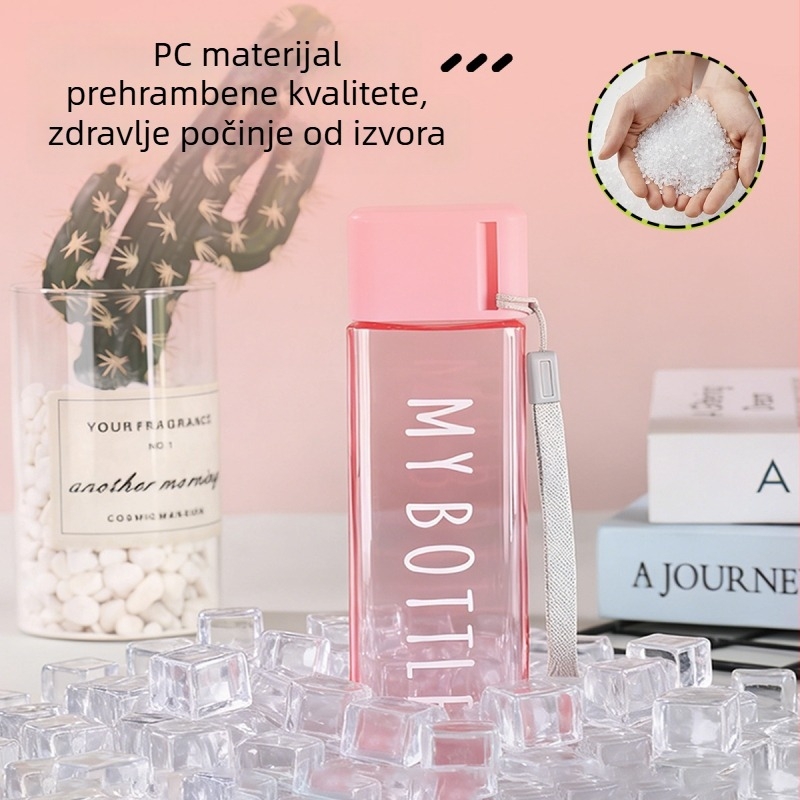 Novi minimalistički PC plastični čašica za učenike, vodootporna i zatvoriva, sportska čaša za vodu, prijenosna za van