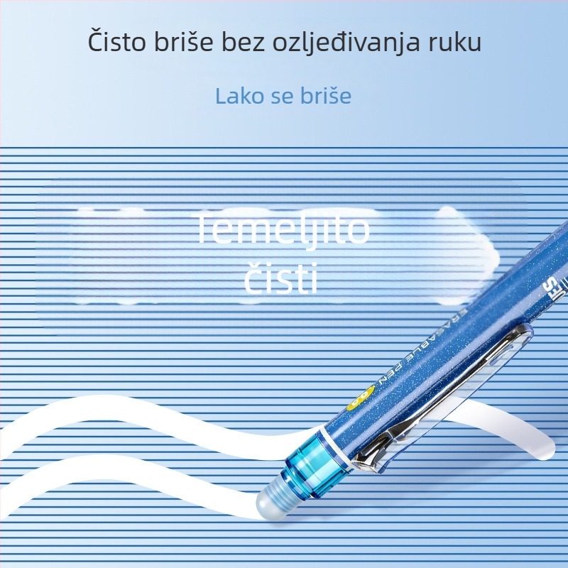 Refil gel olovke za brisanje pritiskom, 0,5 mm, za učenike 3.–5. razreda, potpisno pero