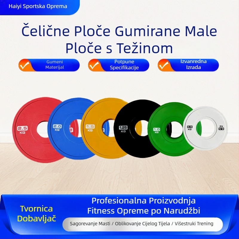 Obojene gumirane čelične pločice za šipku s velikim srednjim otvorom