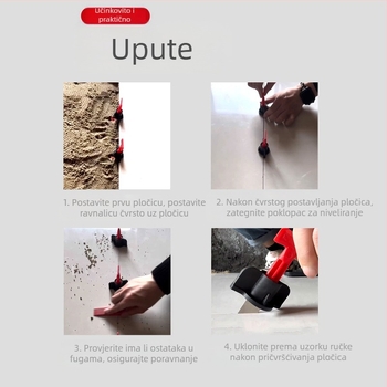 0,2 mm ponovo upotrebljivi okretni nivelator šavova