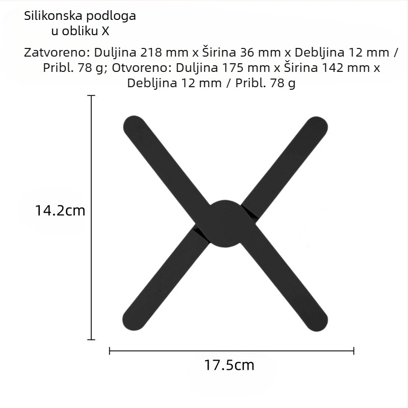 Silikonska križno izolacijska podloga za stol, podmetač za čaše, protiv opeklina, podmetači za tanjure i lonce